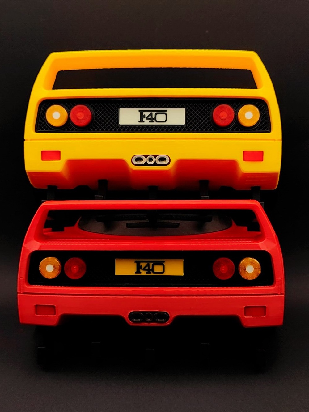 Rear Bumper Wall Art Set - Yellow & Red